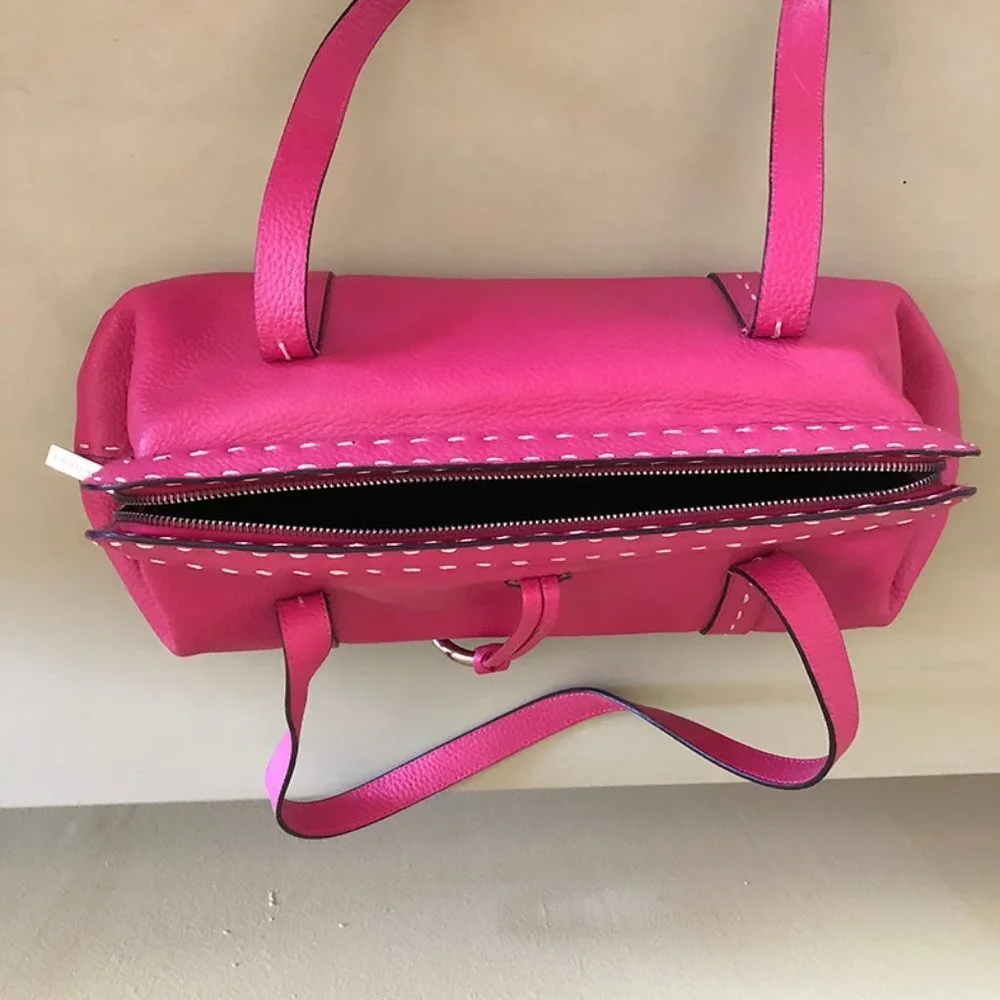 BCBG Hot Pink Satchel Handbag EUC